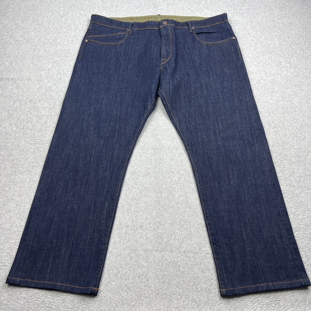Zanella Martin Jeans Mens 44x30 Dark Wash Blue Straight Leg Stretch Denim Italy*